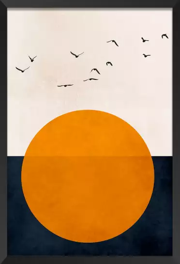 Soleil couchant - poster minimaliste