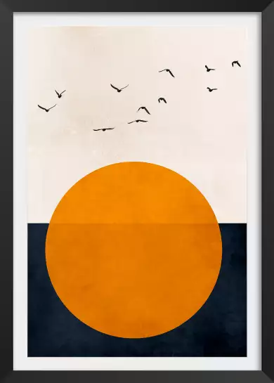 Soleil couchant - poster minimaliste