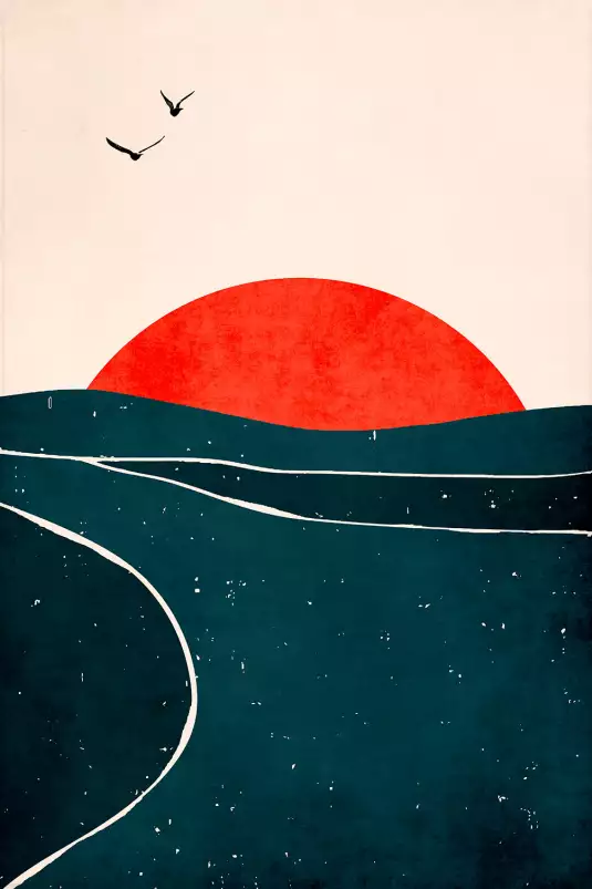 Brise au sunset - poster minimaliste