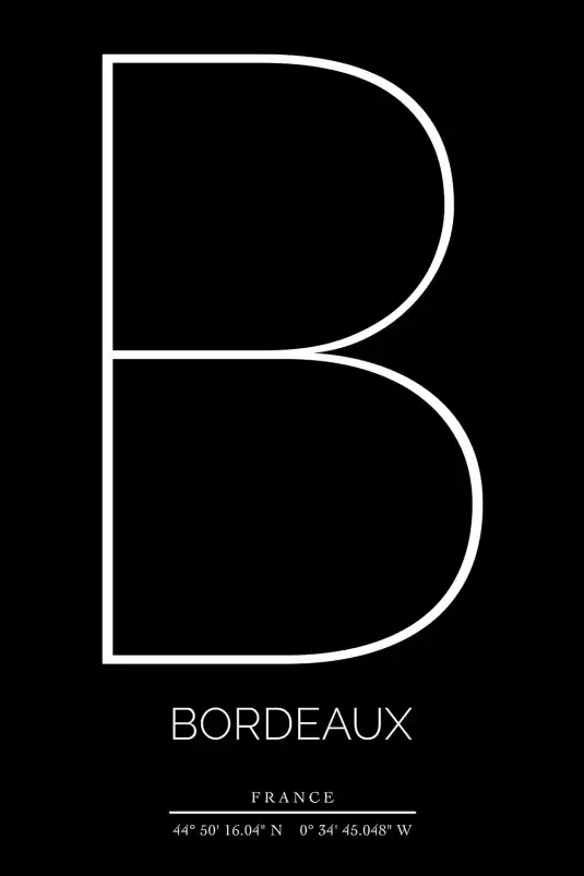 B bordeaux - poster ville