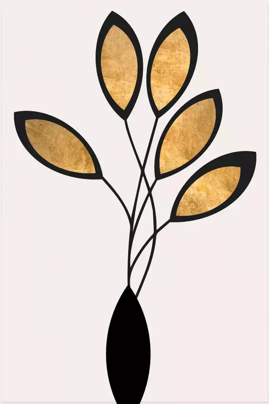 Bouquet de bronze - poster minimaliste