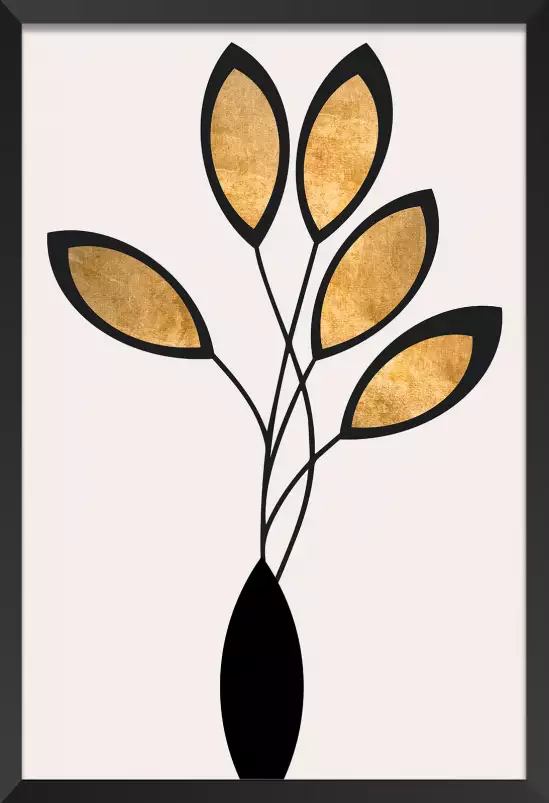 Bouquet de bronze - poster minimaliste