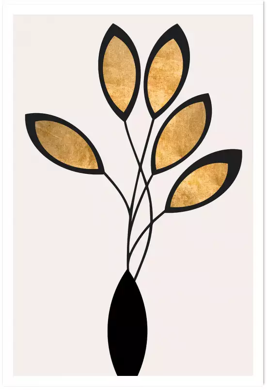 Bouquet de bronze - poster minimaliste