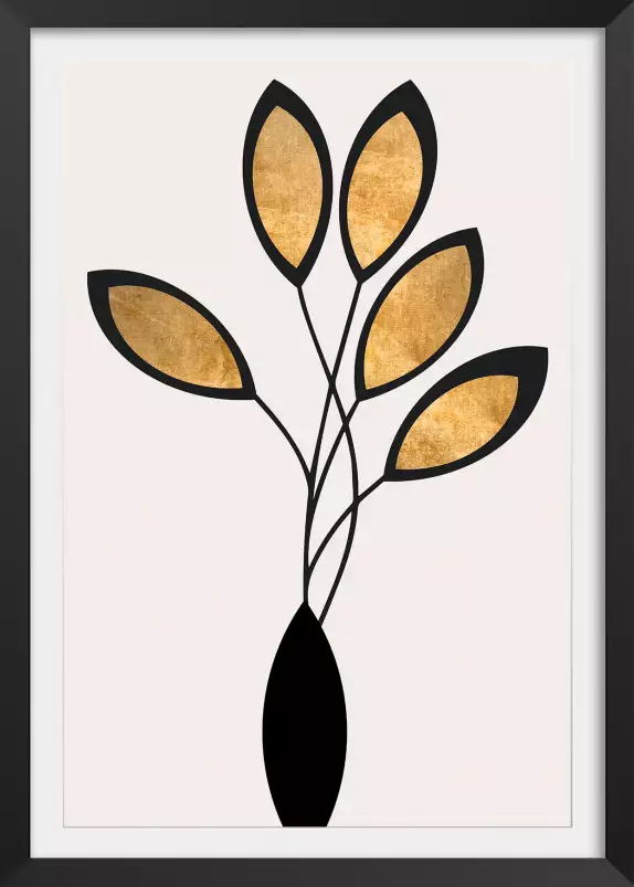 Bouquet de bronze - poster minimaliste