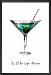 Kitchen is for dancing - poster cocktail