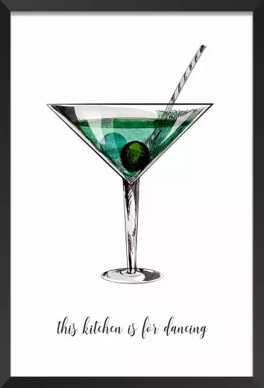 Kitchen is for dancing - poster cocktail