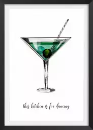 Kitchen is for dancing - poster cocktail