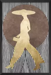 Silhouette femme à chapeau - art contemporain