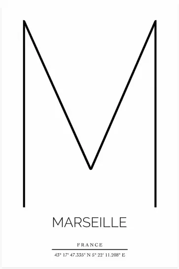 M marseille - poster ville