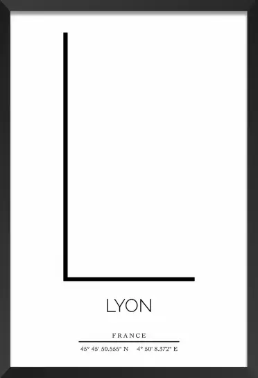 L lyon - poster ville