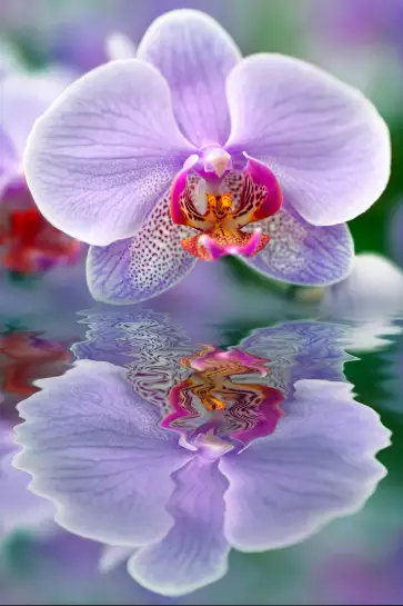 Reflet d'orchidée - tableau de fleur