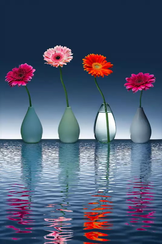 Vases jolies fleurs - tableau de fleur