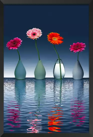 Vases jolies fleurs - tableau de fleur