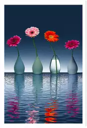Vases jolies fleurs - tableau de fleur