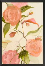 Bouquet rose le lani - tableau peinture fleurs