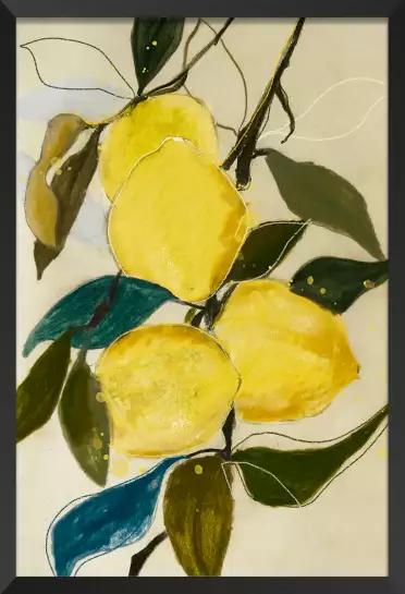 Lemon study - tableau peinture fleurs
