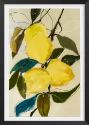 Lemon study - tableau peinture fleurs