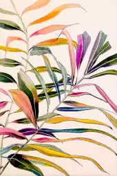 Palm color - tableau peinture fleurs