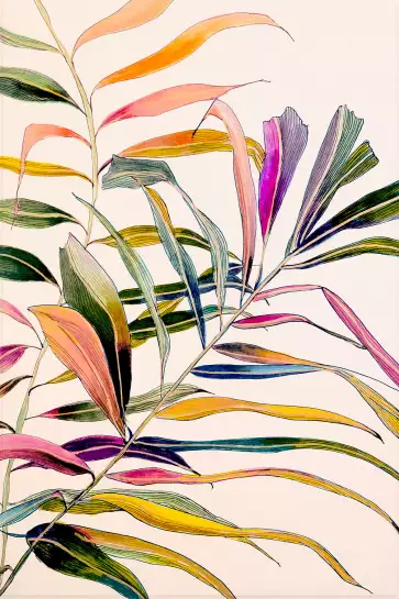 Palm color - tableau peinture fleurs