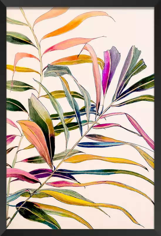 Palm color - tableau peinture fleurs