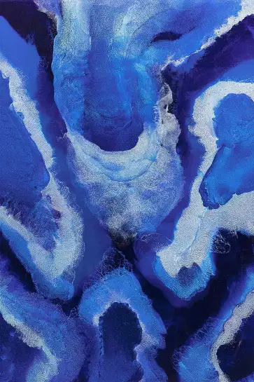 Bleu malte - tableau art abstrait