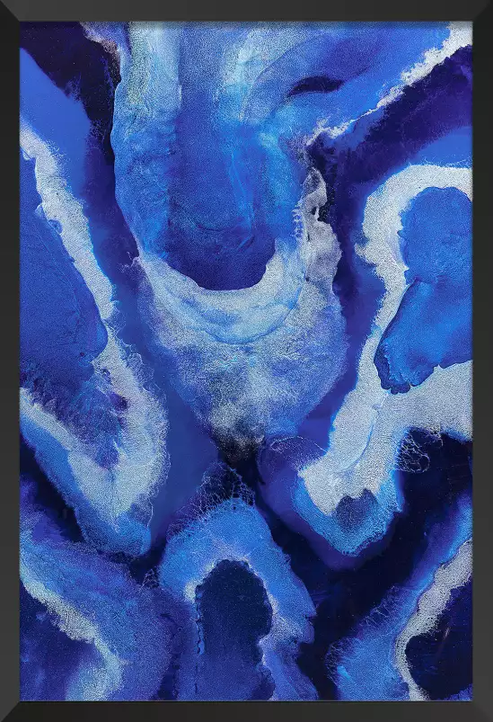 Bleu malte - tableau art abstrait