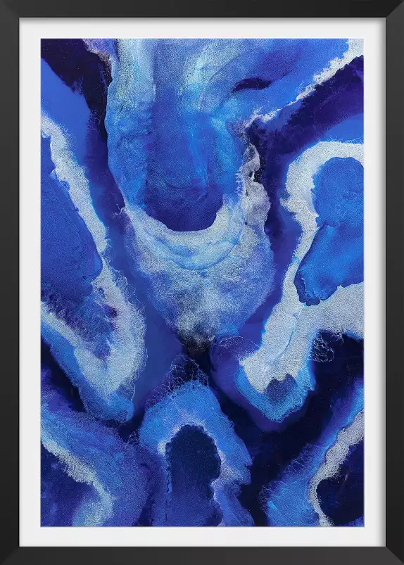 Bleu malte - tableau art abstrait