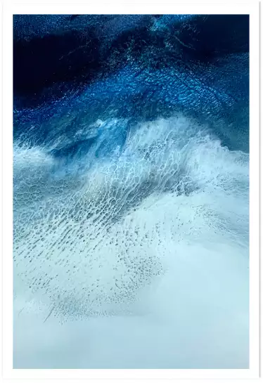 Bleu rivage - tableau art abstrait