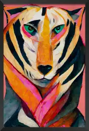 Tigre chic - tableau animaux