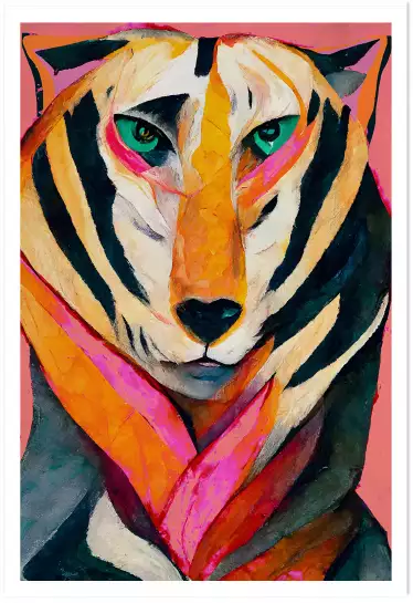 Tigre chic - tableau animaux