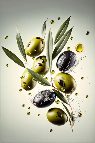 Olives fraiches - affiche fruits et legumes