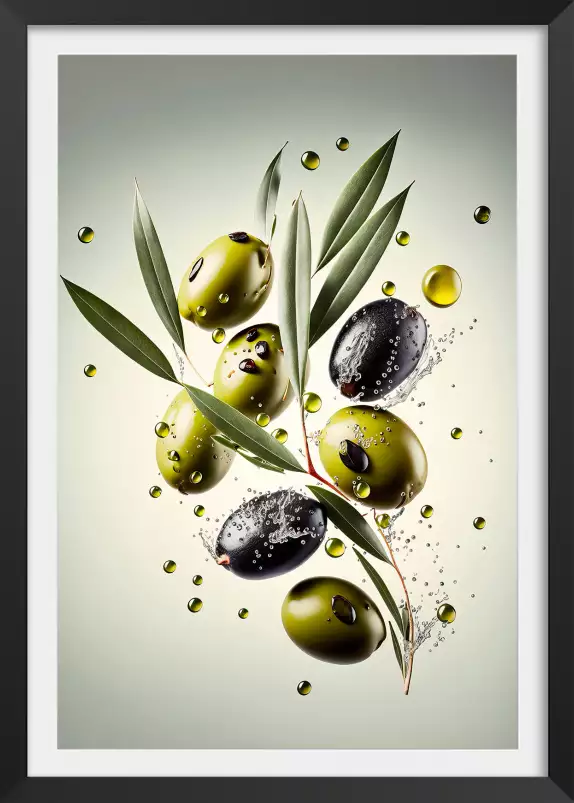 Olives fraiches - affiche fruits et legumes