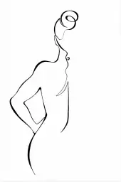 Croquis de femme - affiche line art