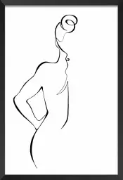 Croquis de femme - affiche line art