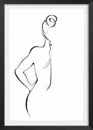 Croquis de femme - affiche line art