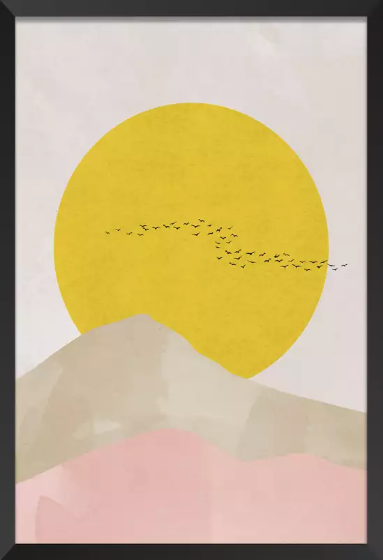 Envolée au soleil - affiche paysage