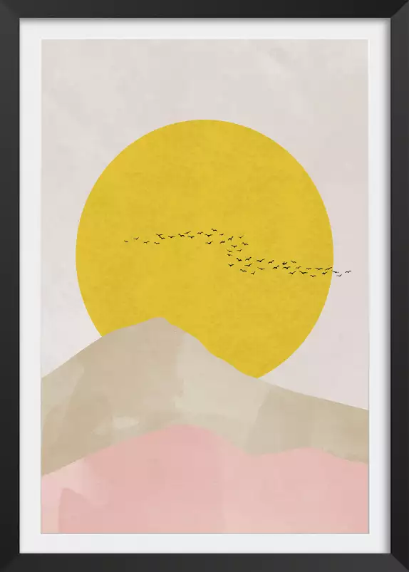 Envolée au soleil - affiche paysage