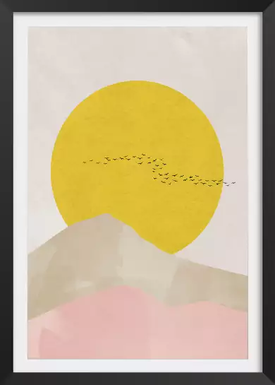 Envolée au soleil - affiche paysage