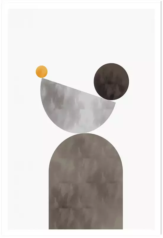 Lévitation courbe beige - tableau minimaliste