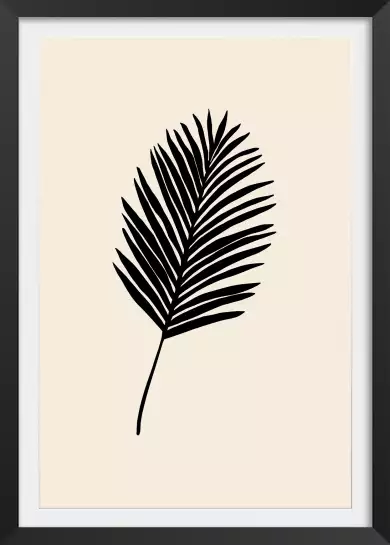 Black palm - affiche palmier noir et blanc