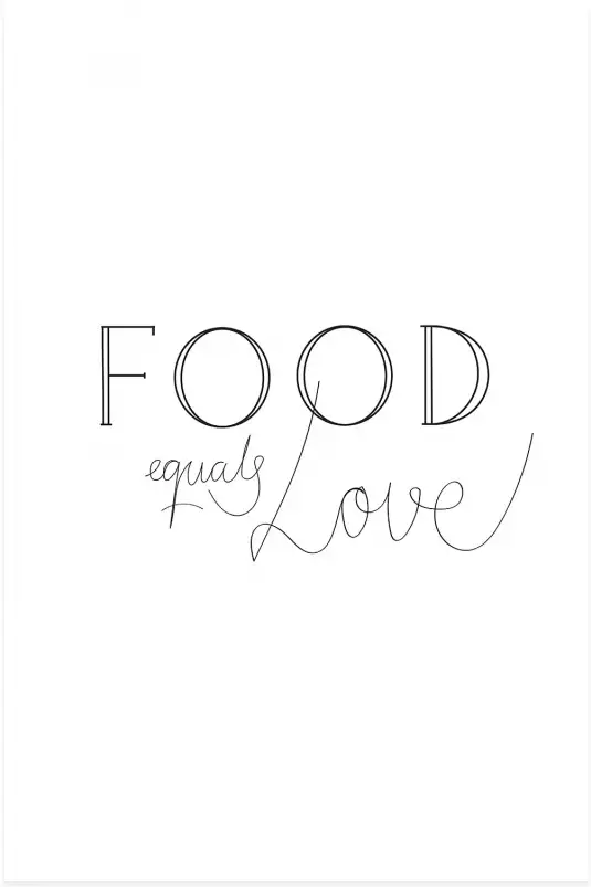 Food love - affiche citation