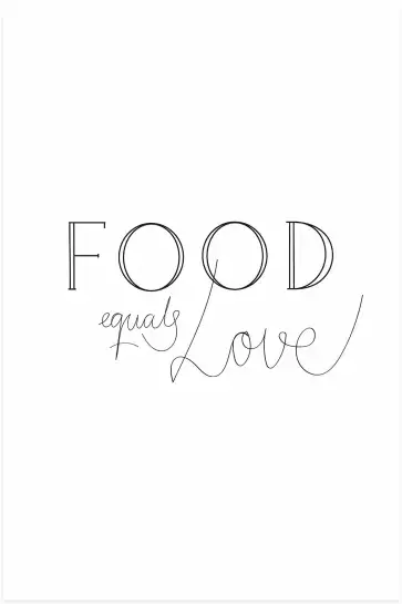 Food love - affiche citation