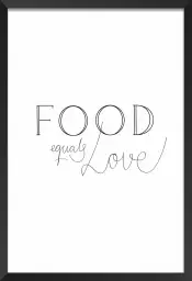 Food love - affiche citation