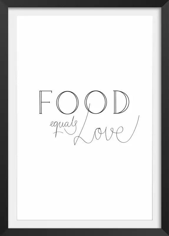 Food love - affiche citation