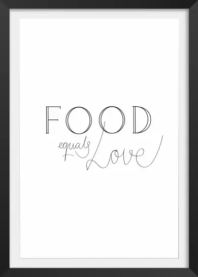 Food love - affiche citation