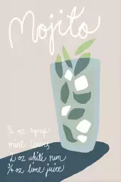 Pause mojito - poster cocktail