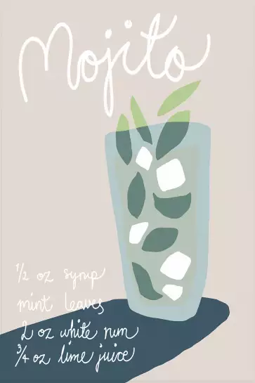 Pause mojito - poster cocktail