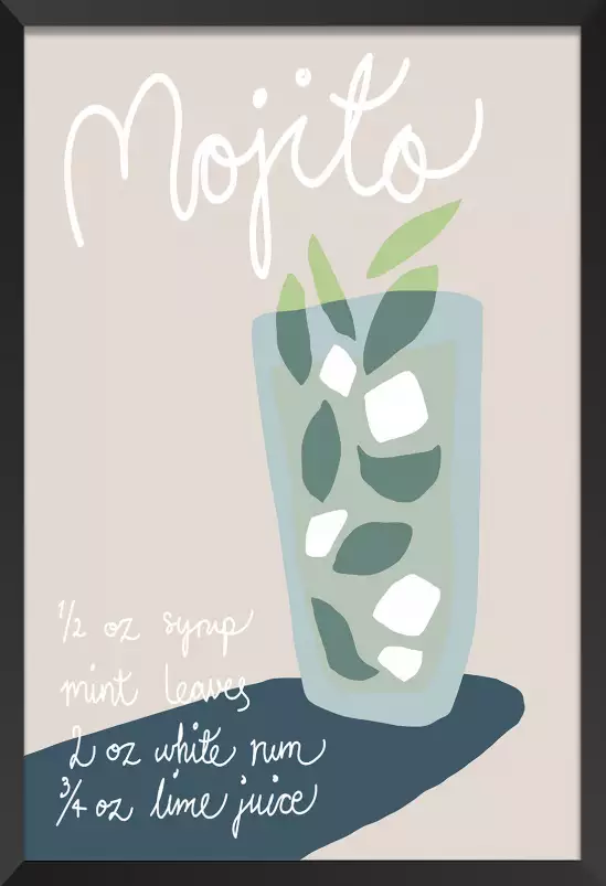 Pause mojito - poster cocktail