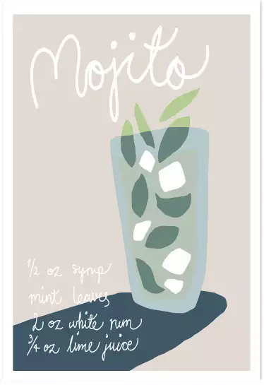 Pause mojito - poster cocktail
