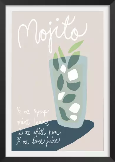 Pause mojito - poster cocktail